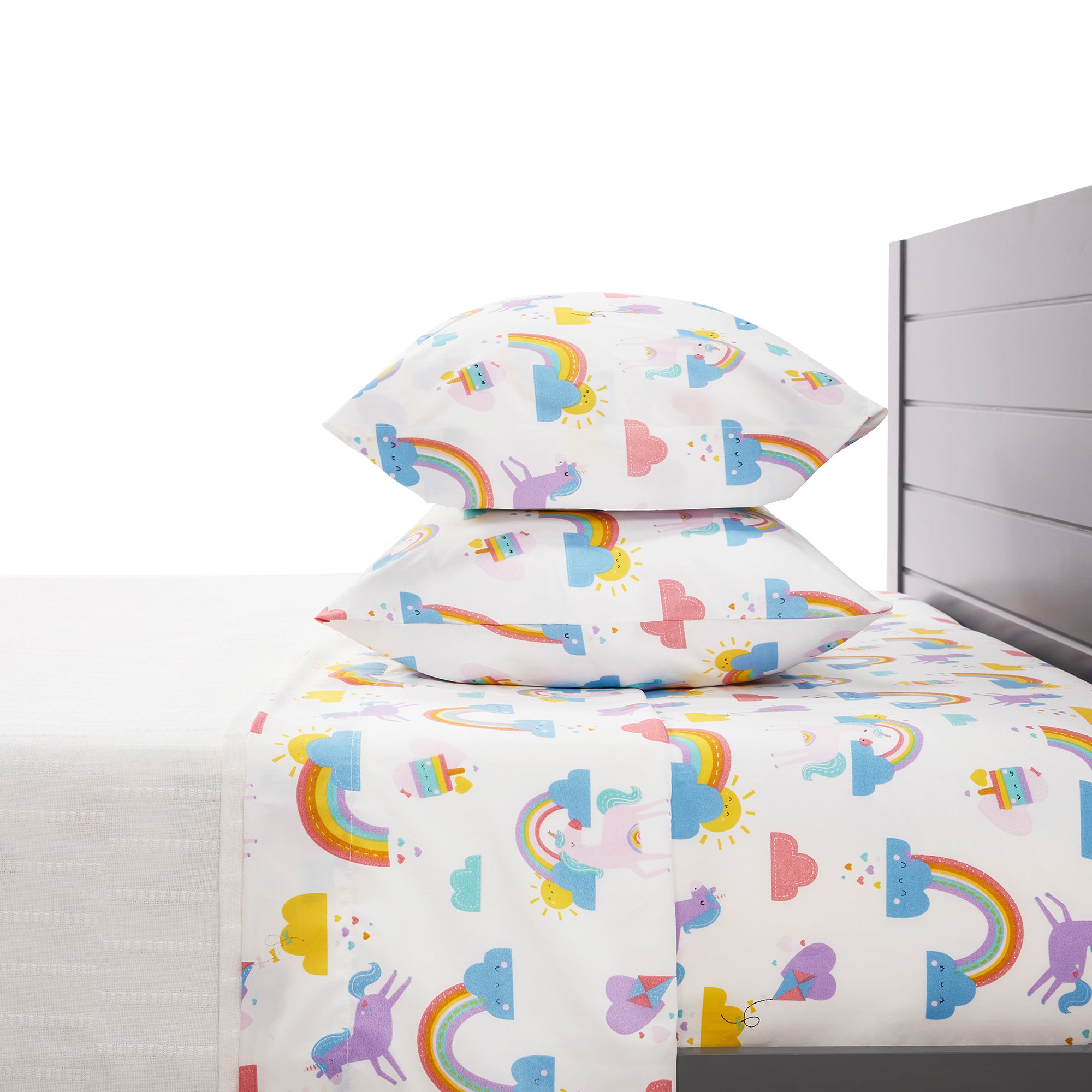 Unicorn and Rainbow Ultra Microfiber Bed Sheet Set